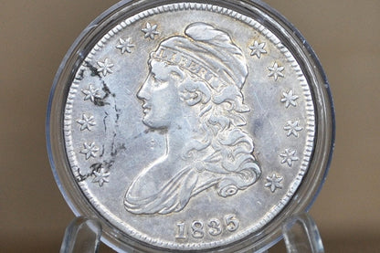 1835 Capped Bust Half Dollar - XF/AU - 1835 Half Dollar US Half Dollar 1835 Silver Half Dollar