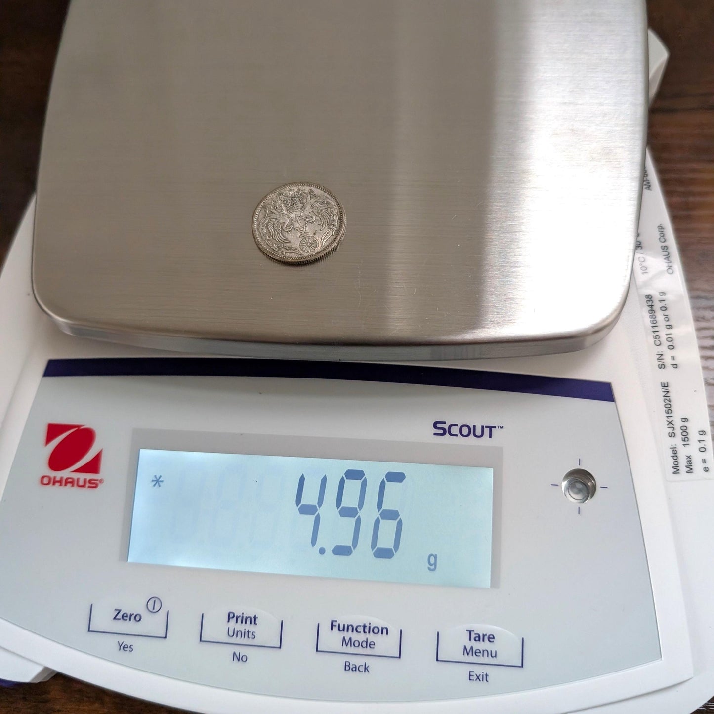 1924 (Year 13) Silver Japanese 50 Sen - Pheonix and Rising Sun - XF