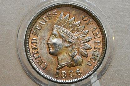 1896 Indian Head Penny - Choose by Grade / Condition - Indian Head Cent 1896 - US 1 Cent 1896 Penny