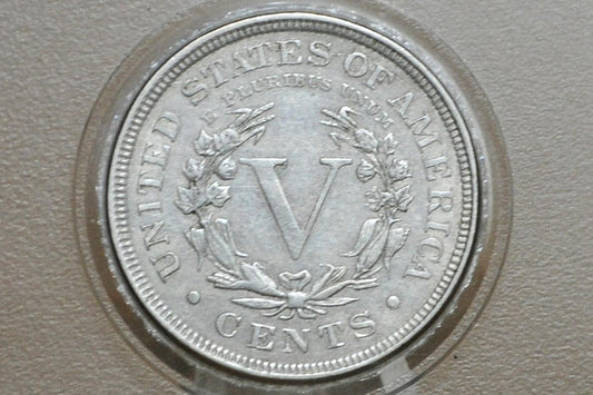 1884 Liberty Head Nickel - Choose by Grade - Semi-Key Date - 1884 V Nickel - Philadelphia Mint - 1884 Nickel - V Nickel Key Date