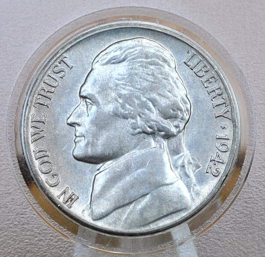 1942 Jefferson Nickel Type 1, P&D Mints - Jefferson Nickel 1942 Type One - Philadelphia and Denver Mints