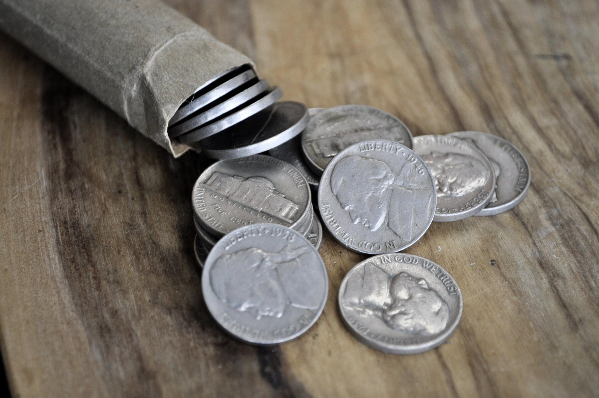 Full Roll of Jefferson Nickels 1938-1975 - Circulated-BU Grades - PDS Mint Marks - Jefferson Nickel Roll - Nickel Collection