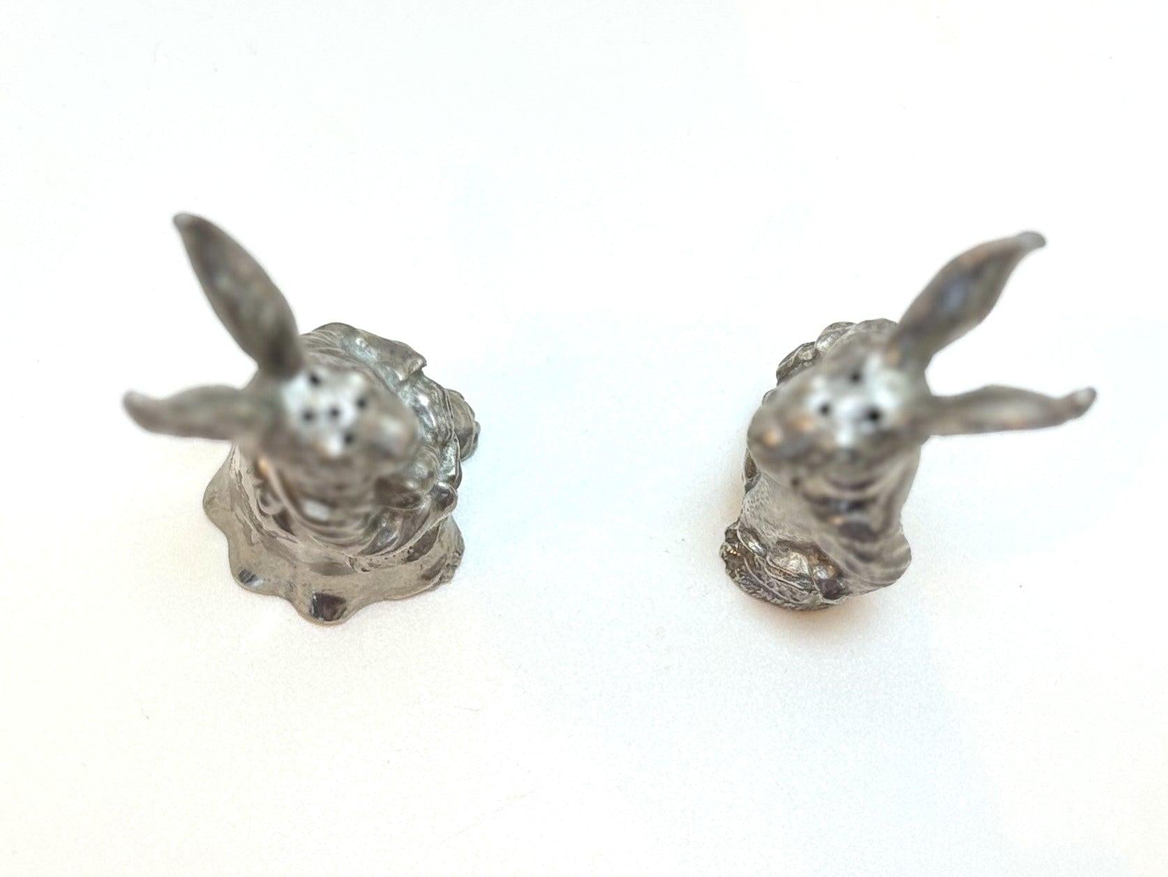 Dressed Rabbits Salt & Pepper Shakers By Vagabond - Antique Easter Rabbits Shaker Set