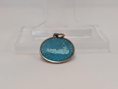 Erica Wilson Nantucket Island Medallion - Stamped and Tested Sterling Silver - Island Charm - Nantucket Designer Jewelry