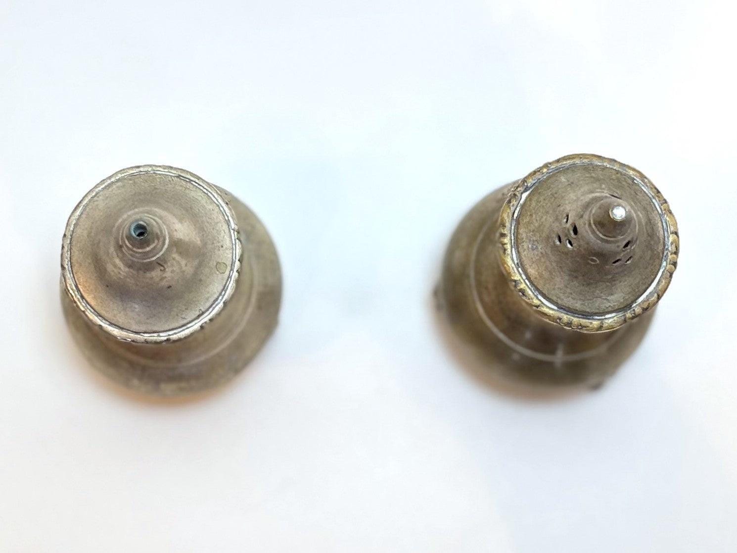 Gothic Style Three-Legged Salt and Pepper Set -Ornate Vintage Salt & Pepper Set