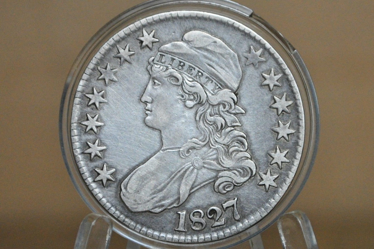 1827 Capped Bust Half Dollar - XF Detail; Old Cleaning - 1827 Half Dollar US Half Dollar 1827