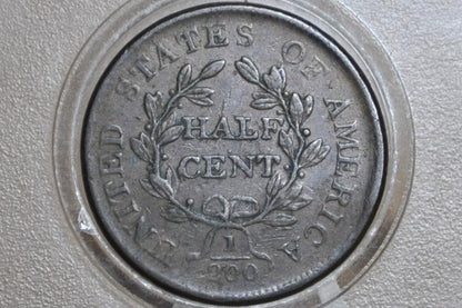 1806 Half Cent Small 6 Stemless - XF Detail, Damaged - 1806 Draped Bust Half Cent Small Six No Stems - Great Collection Addition