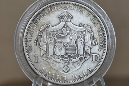 1883 Kingdom Of Hawaii Silver Dollar - XF - Rare Coin - Hawaii Hapaha 1883 Silver 1 Dollar 1883 Hawaii - Great Coin