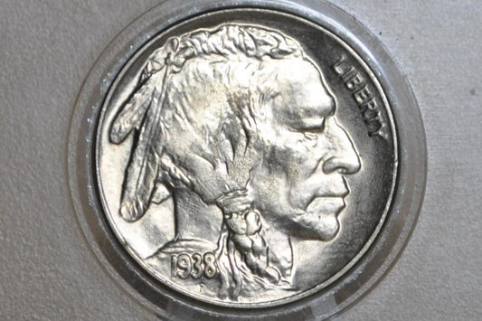 1938-D Buffalo Nickel - Choose by Grade / Condition - Last Year of Production - Denver Mint - 1938-D Nickel - Indian Head Nickel 1938D