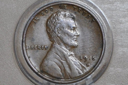 1915-D Wheat Penny - Choose By Grade, G-Xf (Fine To Extremely Fine) Grades - 1915 D Wheat Ear Cent - 1915D Lincoln Cent - High Grade