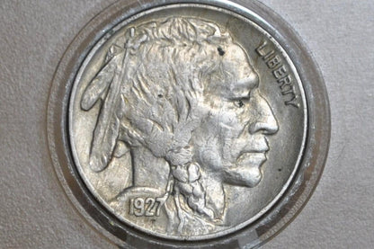 1927 Buffalo Nickel - F-XF (Fine to Extremely Fine); Choose by Grade - Philadelphia Mint - 1927 P Nickel Indian Head Buffalo Nickel