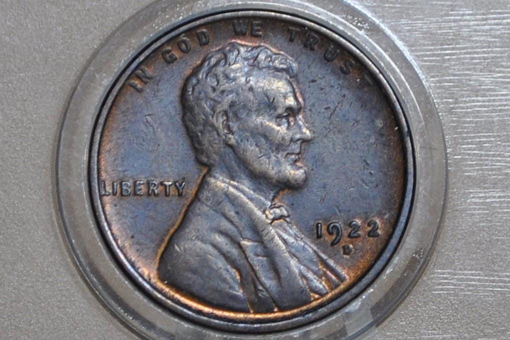 1922-D Wheat Penny - VG-F (Very Good to Fine) Grade / Condition - Denver Mint - 1922 D Wheat Ear Cent - 1922 D Penny Wheat Back - Key Date