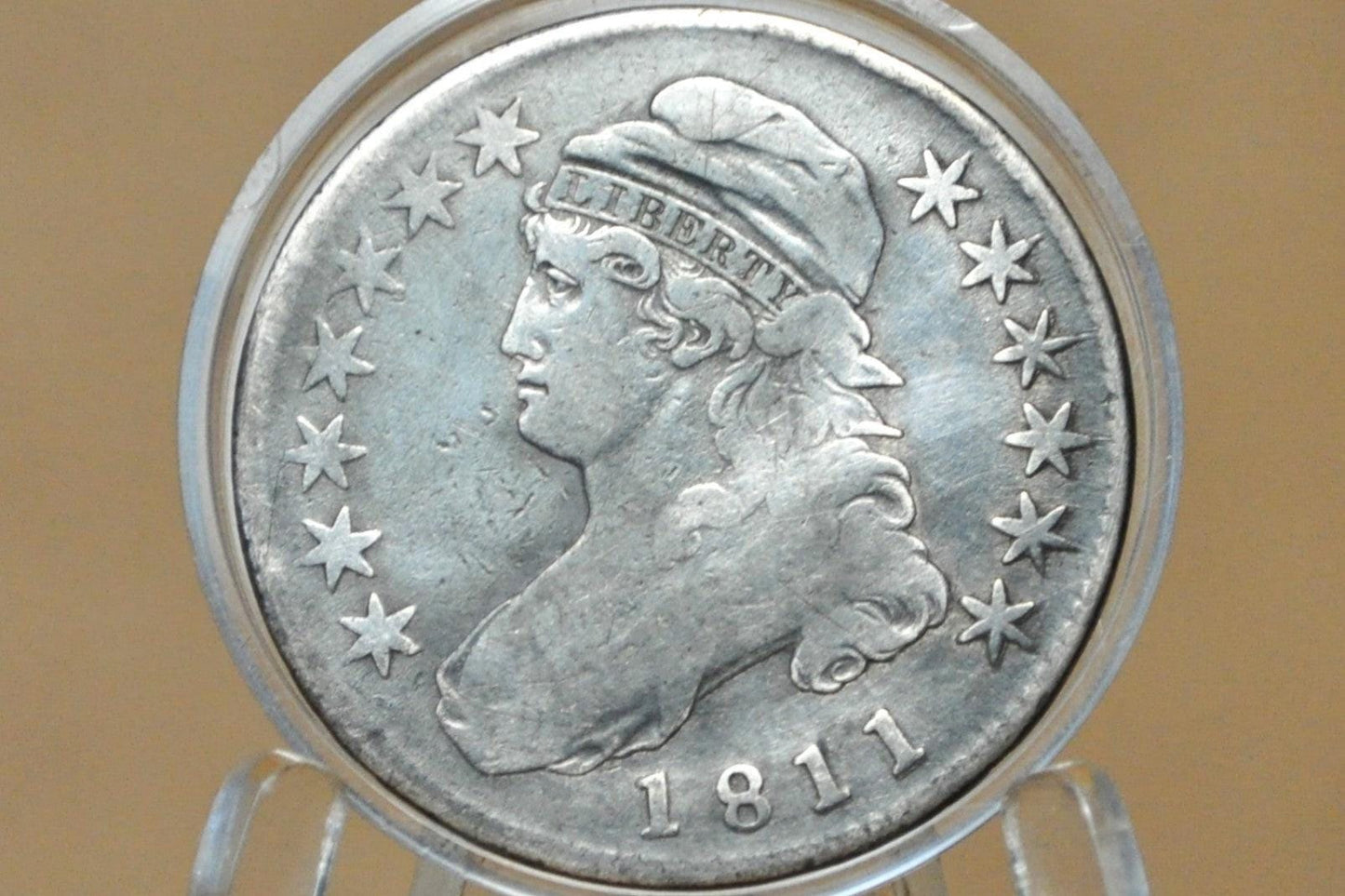 1811 Capped Bust Half Dollar - Fine Details, Old Cleaning - 1811 Half Dollar US Half Dollar 1811 Silver Half Dollar - Early American Coins