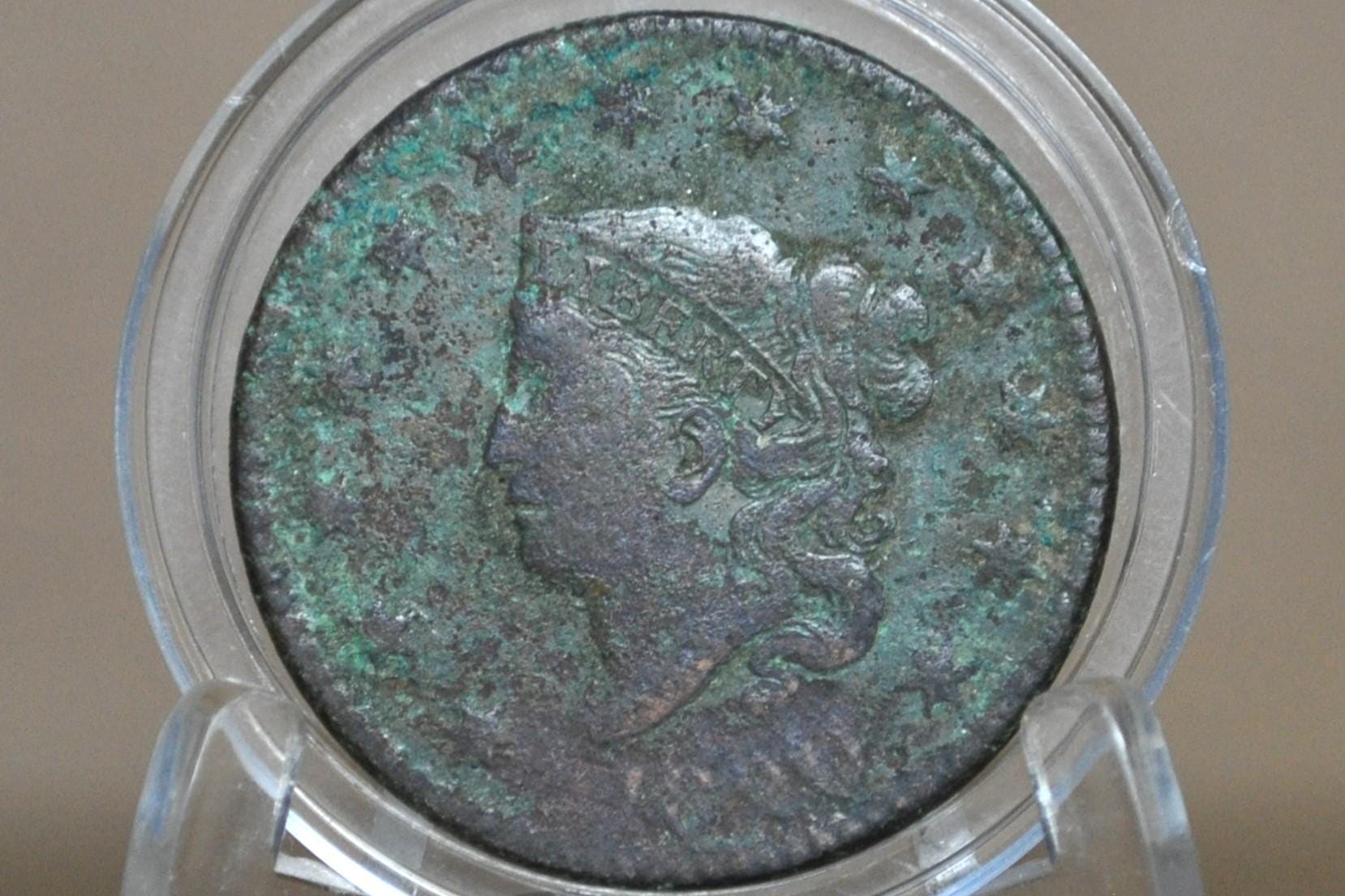 1820 Matron Head Large Cent Small Date - AG/G, Small Date - 1820 Liberty Head Cent - 1820 US One Cent - Matron Head 1816 to 1835