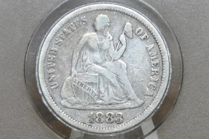 1883 Seated Liberty Dime - Choose by Grade - 1883 Silver Dime / 1883 Liberty Seated Dime US 1 Dime From 1883