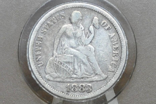 1883 Seated Liberty Dime - Choose by Grade - 1883 Silver Dime / 1883 Liberty Seated Dime US 1 Dime From 1883