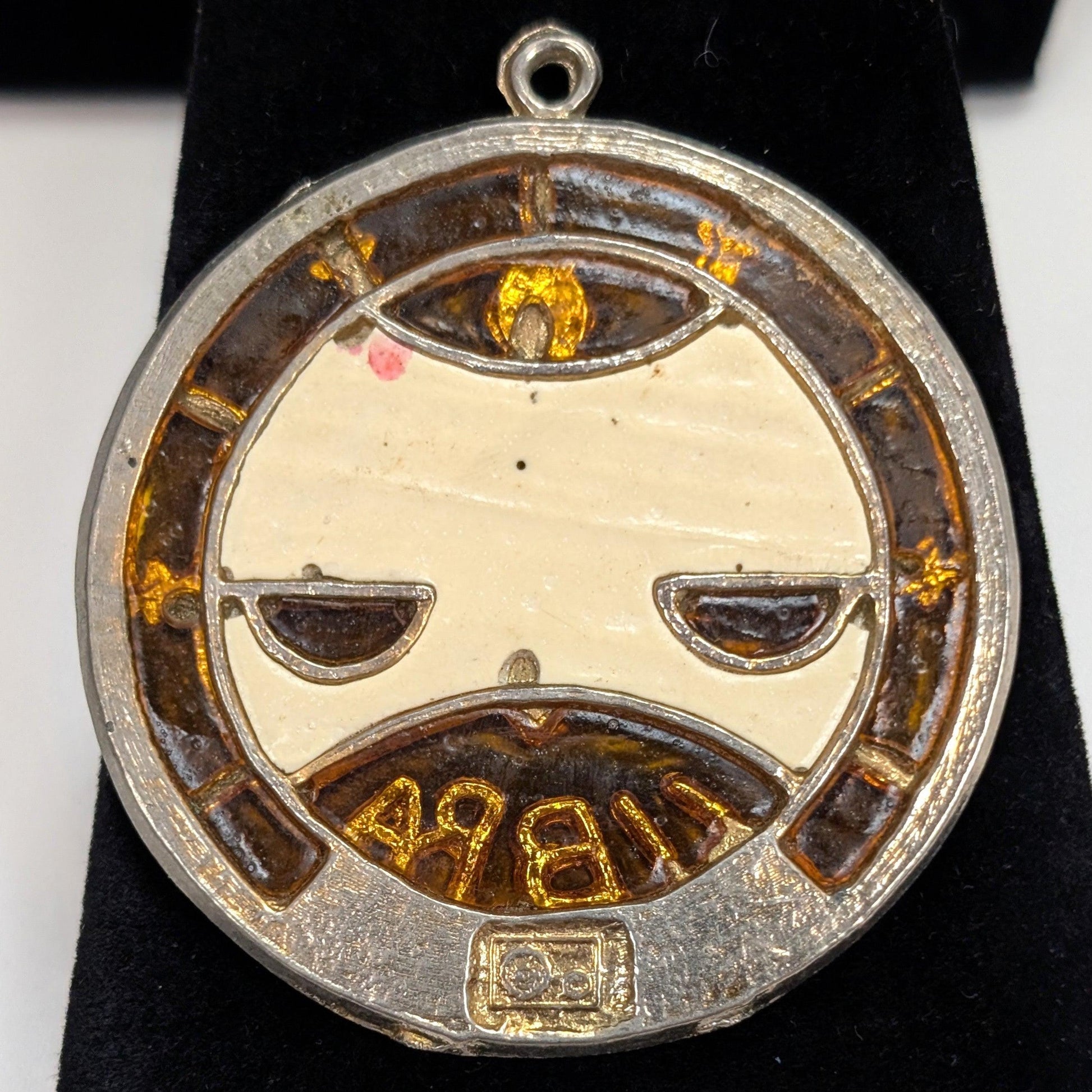 Vintage Enamel Libra Ornament - Zodiac Astrology Birth Sign