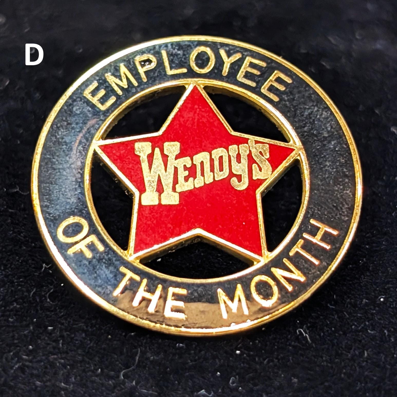 Choose Your Own! Vintage Wendy&#39;s Employee Pins - New Old Stock