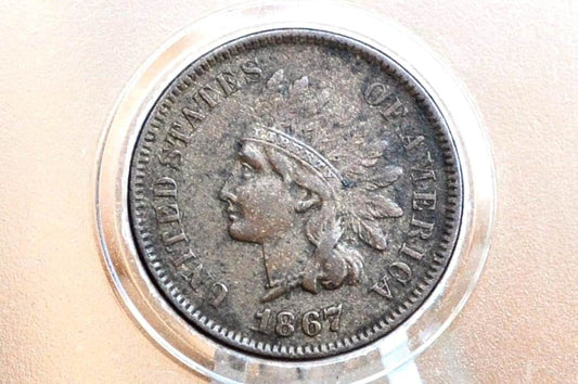 1867 Indian Head Penny - Key Date - Choose by Grade / Condition - Civil War Era Coin - 1867 Cent