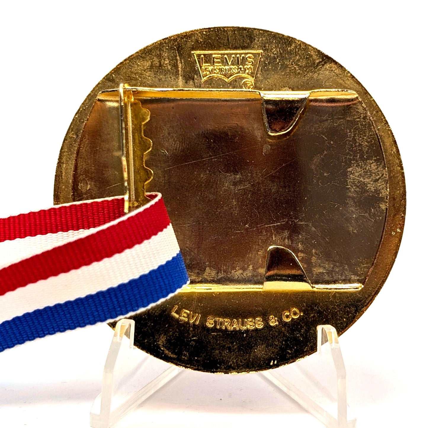1984 LA Olympic Medal Belt Buckle - Levi Strauss & Co - Los Angeles