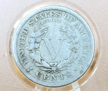 1912-S Liberty Head Nickel, The Key Date- VG+ (Very Good) Grade - San Francisco Mint - Liberty Nickel 1912S, Very Rare Coin, Only 238,000