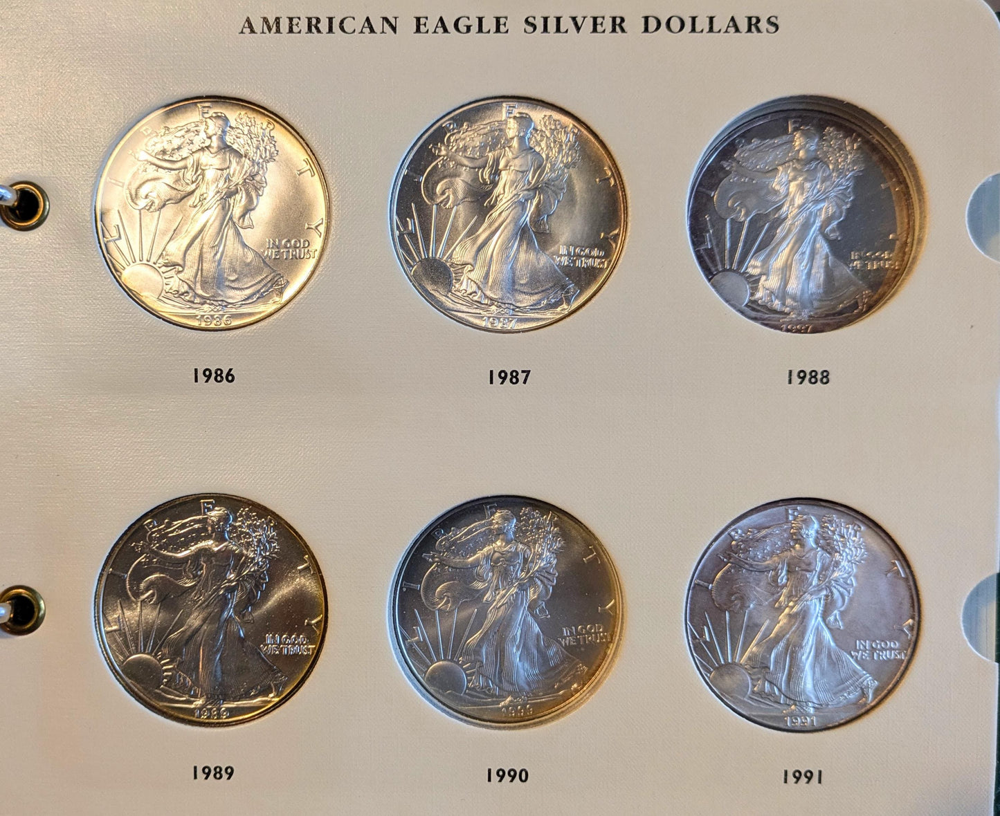 Silver Eagles 1 oz. Bullion - Choose by Date - One Ounce Fine Silver - 1986-2000's Silver Walking Liberty One Ounce Silver Proofs, MS, Slabs