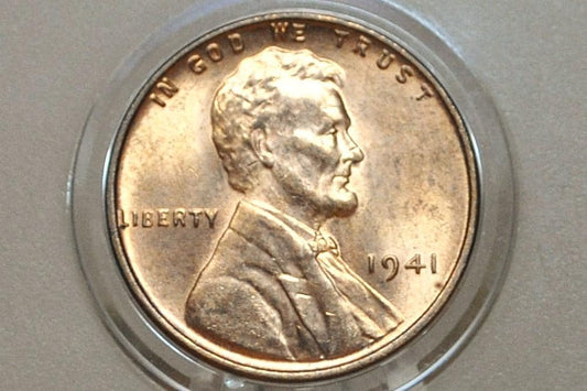 1941 Wheat Penny - XF-Uncirculated Grade / Condition - WWII Era Cent - 1941 P Wheat Ear Cent Lincoln Penny 1941 - Collectible Coin
