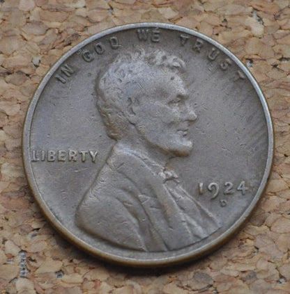 1924 Wheat Pennies, P,D,S - Choose by Mint / Grade / Condition - San Francisco Mint Denver, Philadelphia - 1924 S Wheat Ear Cent 1924D