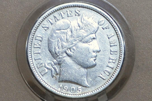 1905 Barber Silver Dimes - Choose by Mint & Grade/Condition, Better Date San Francisco Mint 1905 New Orleans 1905 Dime 1905S 1905O