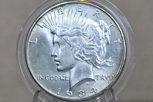 1934-D Peace Dollar - Choose by Grade - 1934 D Peace Silver Dollar - Denver Mint - Better Date & Mint - Silver Dollar 1934