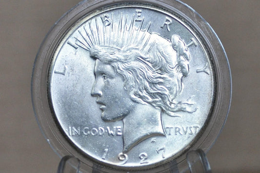 1927 Peace Silver Dollar - Choose by Grade / Condition -Philadelphia Mint- 1927 P Silver Dollar 1927P Peace Dollar Key Date