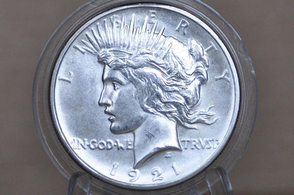1921 Peace Silver Dollar - MS63 (Uncirculated) Grade / Condition 1921 High Relief Peace Dollar Silver - Very High Grade, Rare