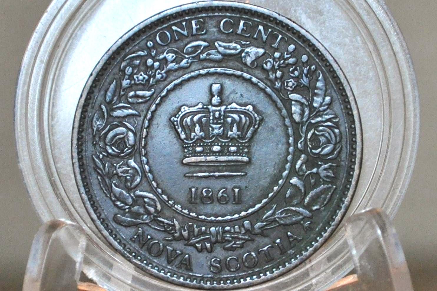 1861-1864 Nova Scotia One Cent - Choose by Date & Grade - Nova Scotia 1 Penny 1861 Cent - Only 2 Years of Issue