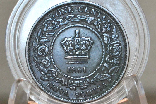 1861-1864 Nova Scotia One Cent - Choose by Date & Grade - Nova Scotia 1 Penny 1861 Cent - Only 2 Years of Issue