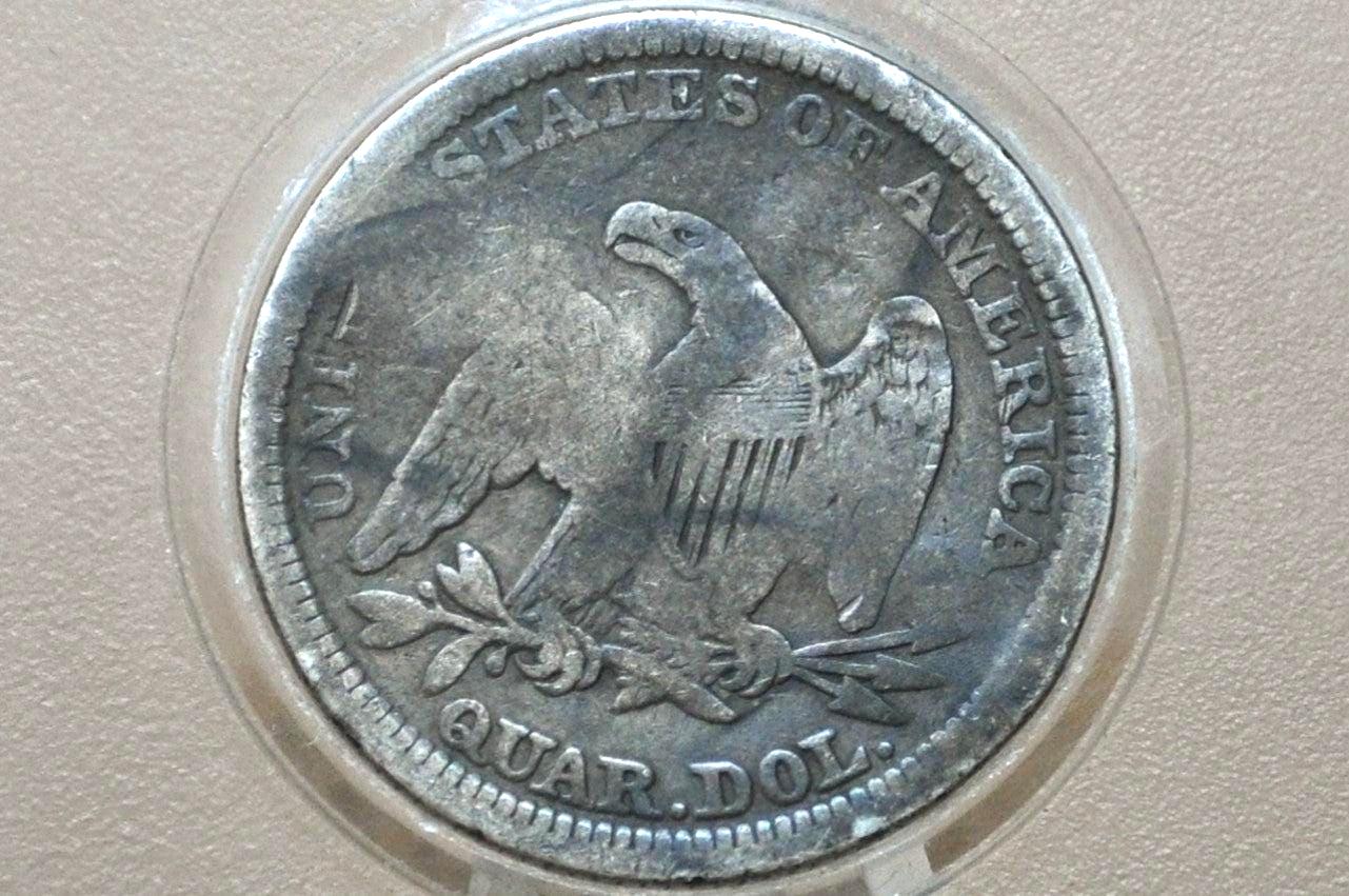 1856 Silver Quarter Dollar Counterstamped "O'Harra" - "O'Harra" Countermarked 1856 Silver Quarter Dollar Coin