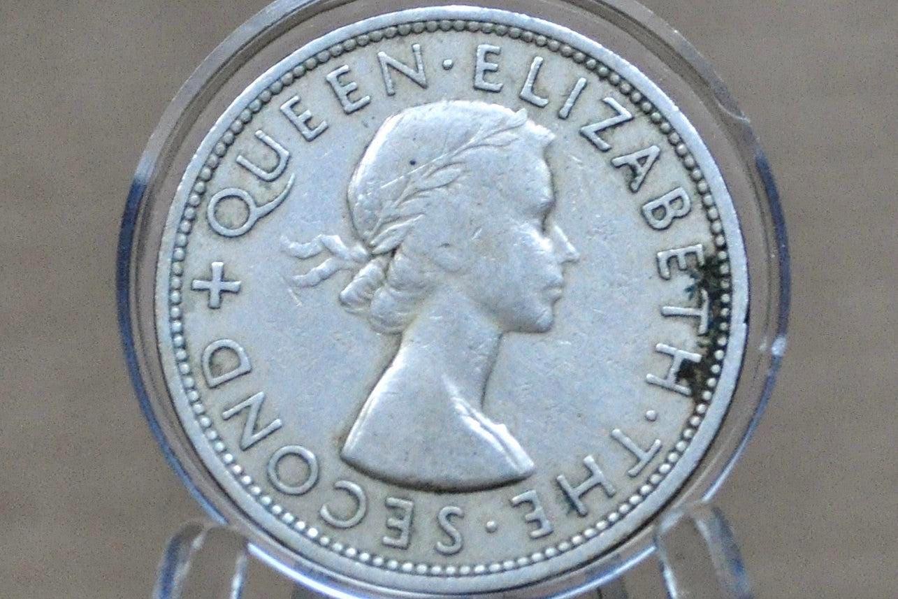 1953 New Zealand Half Crown - Low Mintage - 1953 Half Crown New Zealand 1/2 Crown 1953