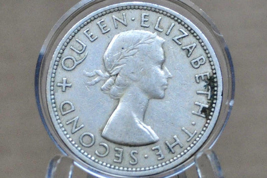 1953 New Zealand Half Crown - Low Mintage - 1953 Half Crown New Zealand 1/2 Crown 1953