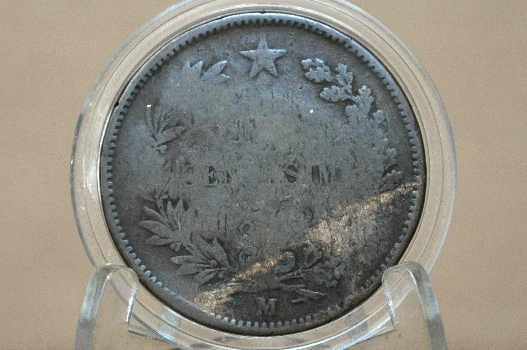 1860s Italian 10 Centesimi Counterstamped "Le Picotin Aperitif" - "Le Picotin Aperitif" C/S Italian Ten Centesimi 18060s Coin