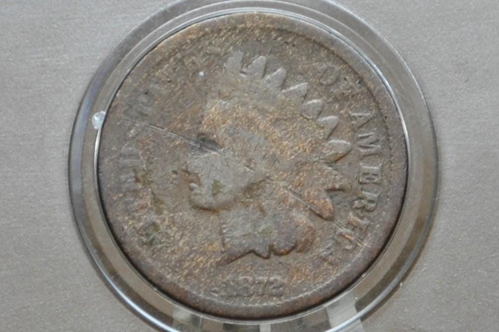 1872 Indian Head Penny - Choose by Grade / Condition - Key Date Indian Head - 1872 Cent, Hard to find Date