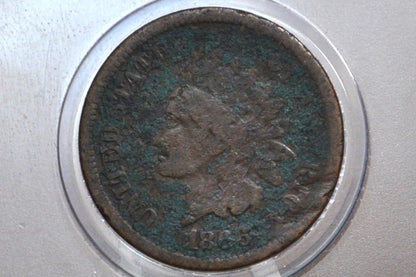 1866 Indian Head Penny - Choose by Grade / Condition - Key Date - Indian Head Cent 1866 US One Cent - Tougher Date to Find