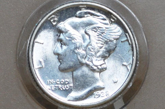 1938 Mercury Dime P,D,S - Choose by Mint & Grade - 1938 D Winged Liberty Head 1938 S Mercury Dime 1938