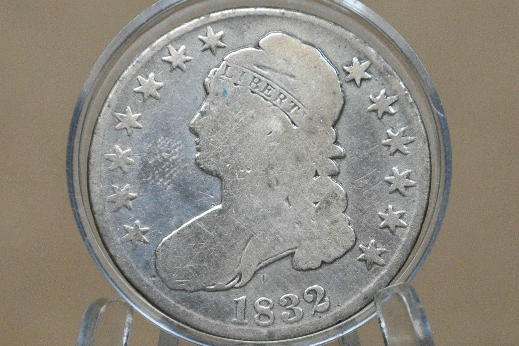 1832 Capped Bust Half Dollar - G/VG - 1832 Half Dollar US Half Dollar 1832 Silver Half Dollar
