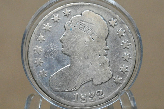 1832 Capped Bust Half Dollar - G/VG - 1832 Half Dollar US Half Dollar 1832 Silver Half Dollar