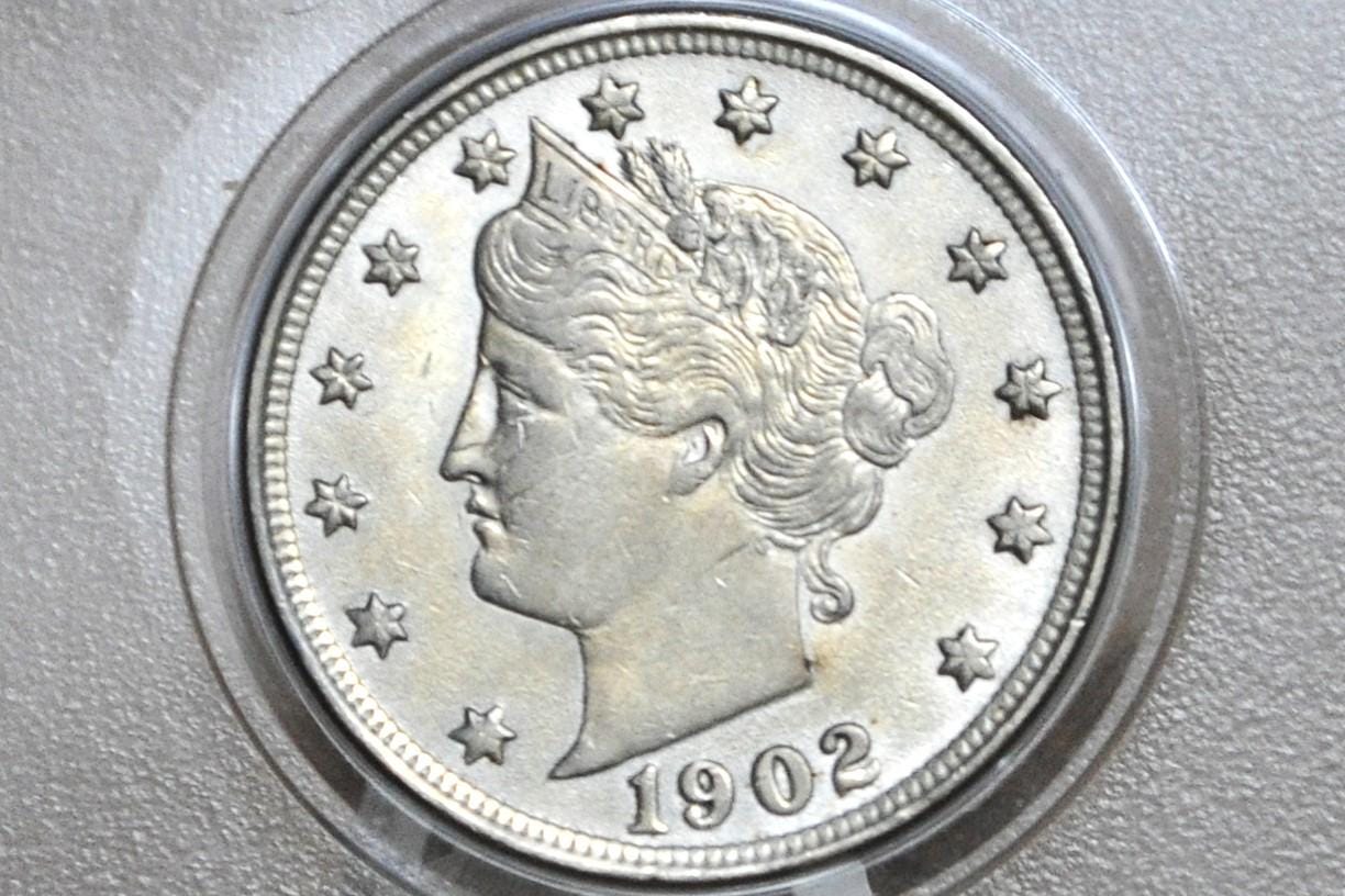 1902 Liberty Head Nickel - V Nickel - Choose by Grade / Condition - Liberty Nickel - 1902 V Nickel - 1902 Nickel