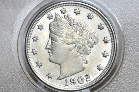 1902 Liberty Head Nickel - V Nickel - Choose by Grade / Condition - Liberty Nickel - 1902 V Nickel - 1902 Nickel