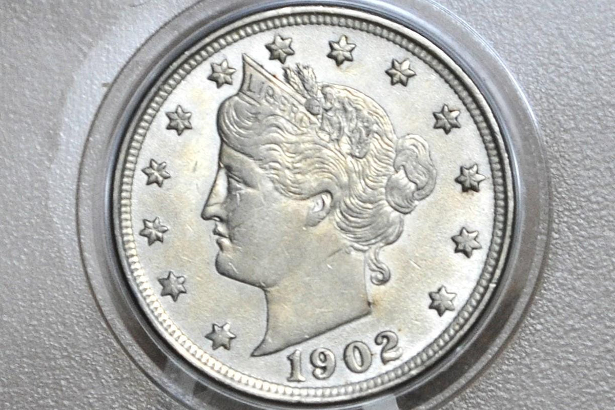 1902 Liberty Head Nickel - V Nickel - Choose by Grade / Condition - Liberty Nickel - 1902 V Nickel - 1902 Nickel