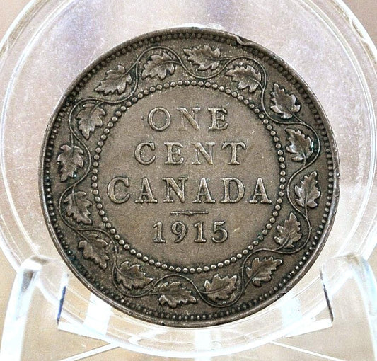 1915 Canadian One Cent - XF Grade / Condition - King Edward VII - One Cent Canada 1915 Cent