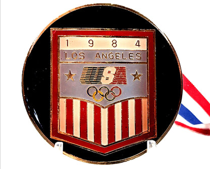 1984 LA Olympic Medal Belt Buckle - Levi Strauss & Co - Los Angeles