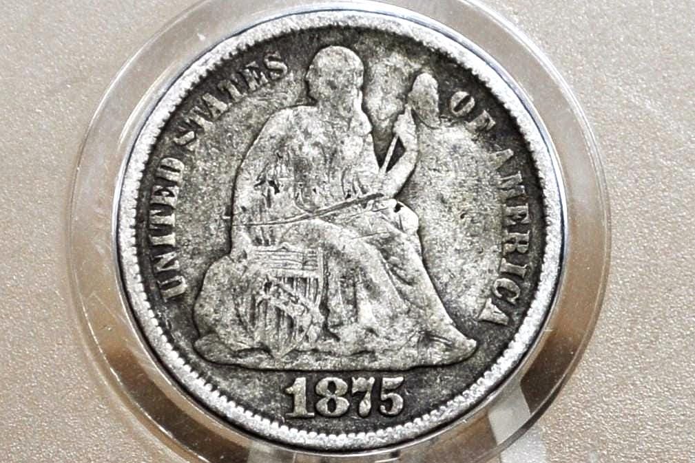 1875 Seated Liberty Dimes - Choose by Mint & Grade / Condition - 1875S Liberty Seated Silver Dime 1875 CC Dime -