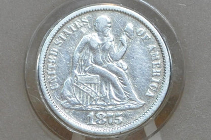 1875 Seated Liberty Dimes - Choose by Mint & Grade / Condition - 1875S Liberty Seated Silver Dime 1875 CC Dime -